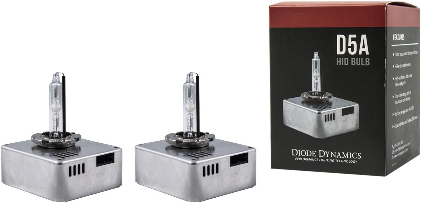 Diode Dynamics Replacement OEM HID Bulbs compatible with GMC Sierra 2500/3500 2016-2023 (pair), 5000K