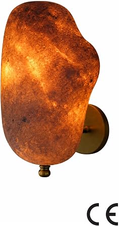 Wabi Sabi Karbon Beton Aplik Duvar Lambası, Handmade Modern Minimalist Wall Lamp, E27 Uyumlu Dekoratif Aydınlatma, Salon Yatak Odası İç Mekan, CE Sertifikalı – Akari [Enerji Sınıfı A]