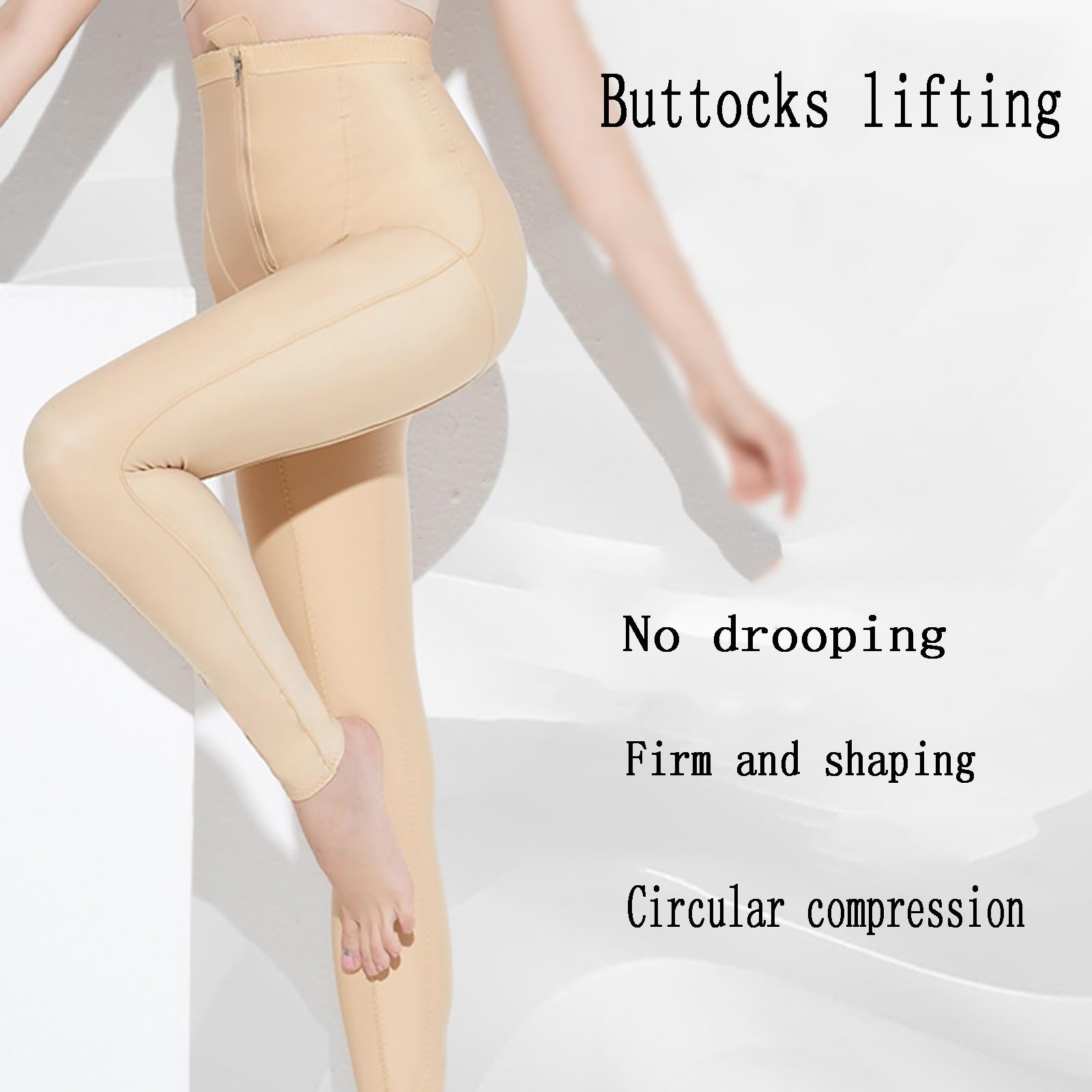 Shapewear Postopératoire, Fermeture à Glissière Abdominale, D'entrejambe De Levage Hanche