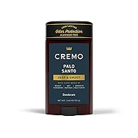 Vista 1 de Cremo Palo Santo - Desodorante sin aluminio para hombres, protección contra olores de larga duración de 48 horas, 2.65 onzas