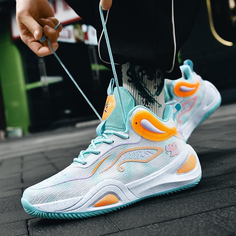 Womens Mens Basketball Shoes High Top Fashion Volleyball Sneakers Breathable Lace Up Non Slip Sport Outdoor Shoe for Unisex - Image 7