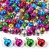 150Pcs 8mm Mini Bells, Small Bell Jingle Bells for Crafting DIY Christmas Home Wreath Knitting Jewelry Making Pet Decorations Necklace Bracelet Party Decorations, Mixed Colors