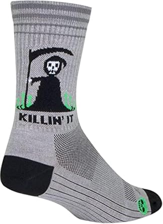 SockGuy Unisex Killin' It 6-Inch Crew Socks