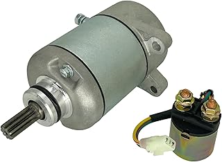 Soarider Starter & Relay fit for Honda 350 Fourtrax Rancher TRX350FE TRX350FM TRX350TE TRX350TM 2000-2006, 31200-HN5-671 31200-HN5-A81 31200-HN5-M01, 18607, SMU0215, 410-54038, 495753 49-5753, HA-116