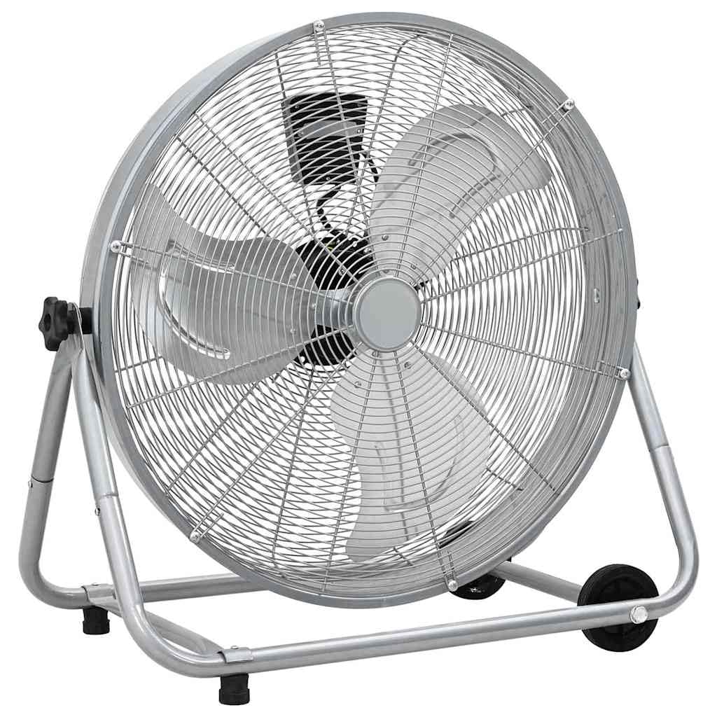 Trommelventilator mit Aluminiumrahmen, 73 x 42 x 70 cm, 180 W Motor, 2 Räder, 360° neigbar, für Werkstatt, Garage, Innen- und Außenbereich, leise Luftzirkulation, kühlen und Frischluft