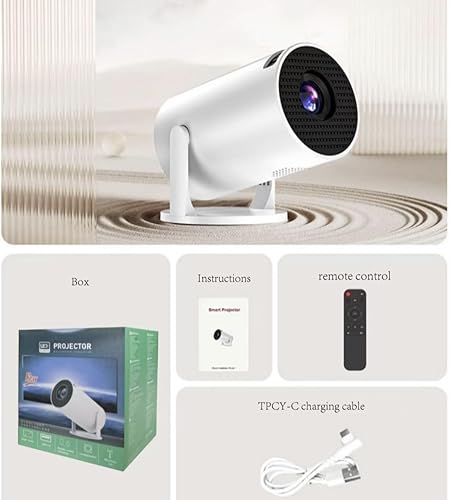 Miniatura 2 de Proyector video 1080P con WIFI y altavoz, dispositivo de lanzamiento HDMI USB con control remoto, espejo del teléfono