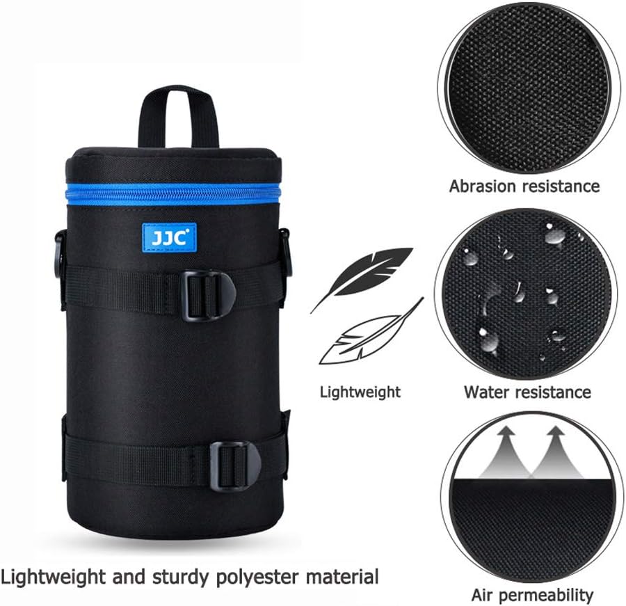 JJC Camera Lens Pouch Case for Canon RF 600mm EF 70-200mm Nikon Nikkor AF-S 70-200mm AF 80-200mm & More, Zipper Polyester Lens Protective Bag Interior Size 4.3x8.9”
