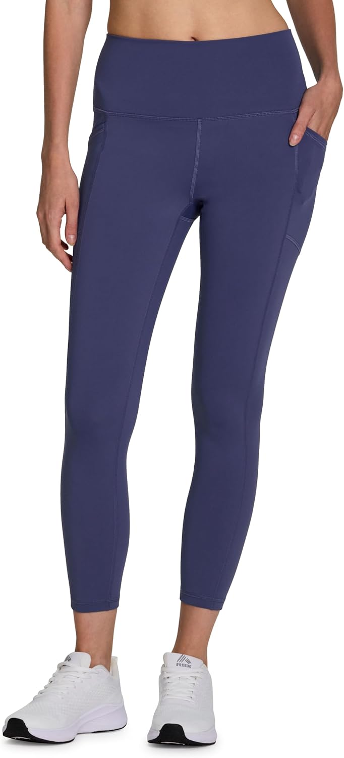 RBX Active High Waisted Squat Proof Ankle Length Leggings for Women, 7/8 Yoga Leggings with Pockets