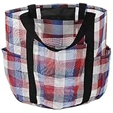 All Purpose Bag by SC Lifestyle- Tote w/ Zipper Pocket & Carabiner- Use As A Beach Bag or Grocery Bag
