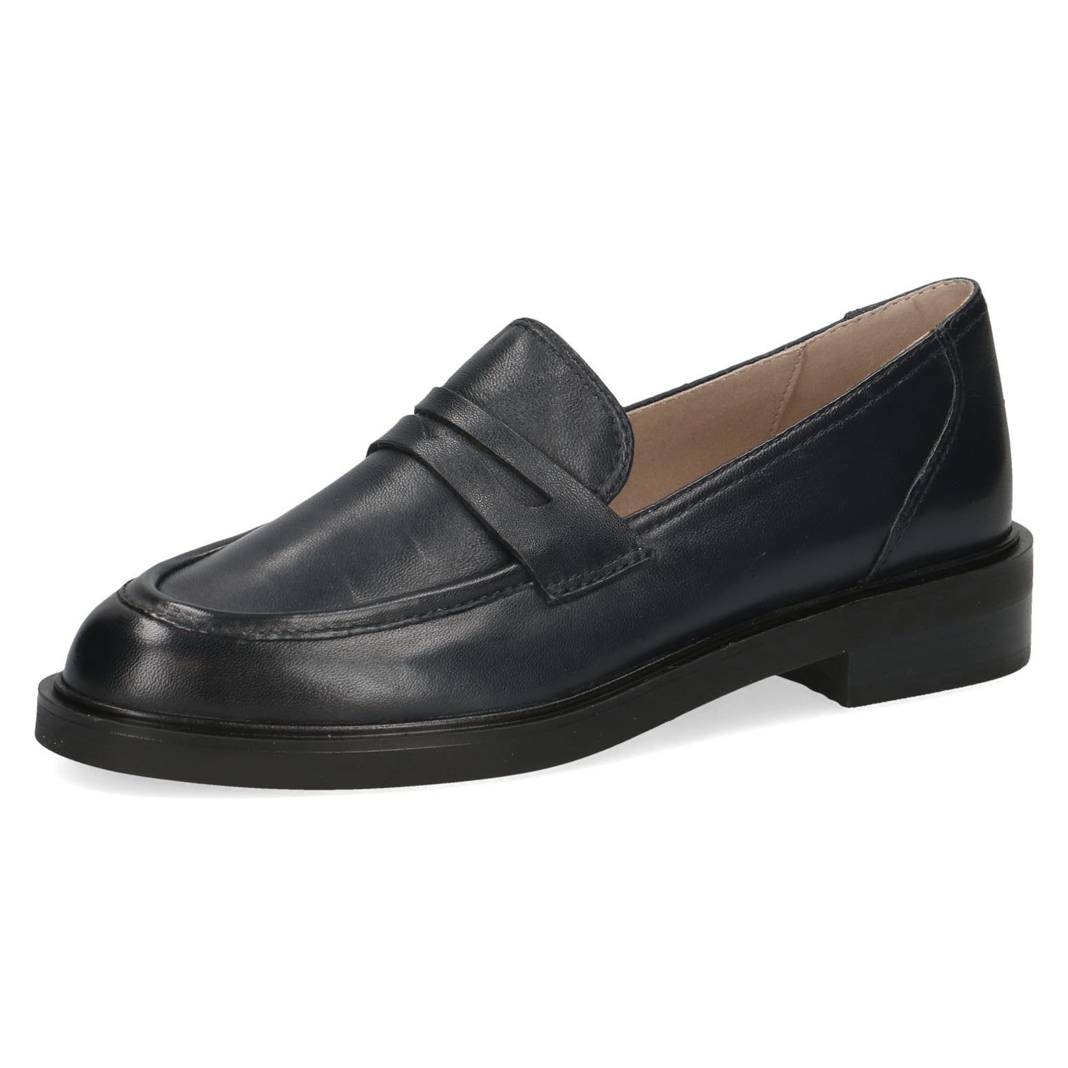 CAPRICE Women's Leather Loafers Elegant, Blue (Ocean Softnap.), 6 UK