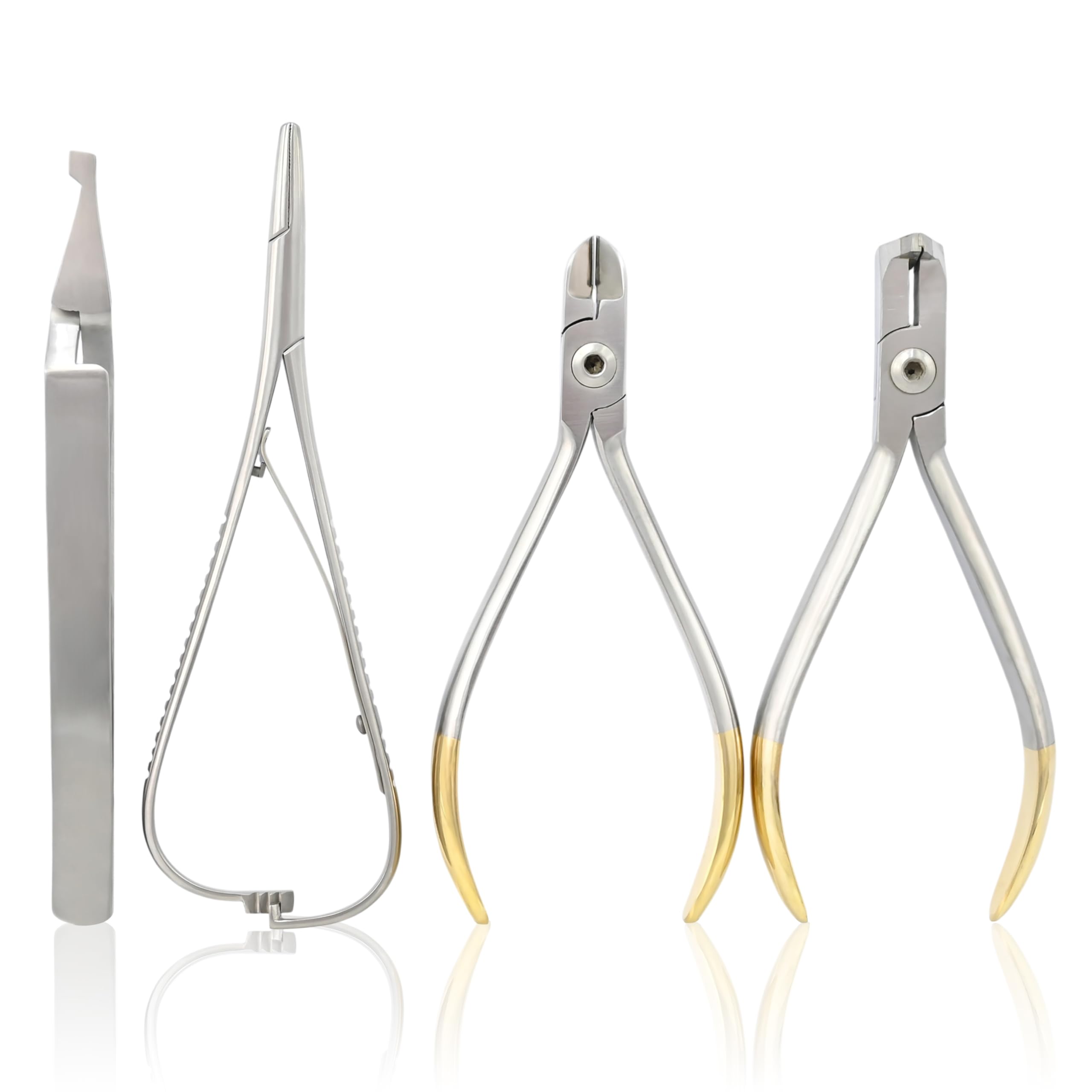 ORTHODONTIC (SET) PLIERS DISTAL END CUTTER MATHIU NEEDLE HOLDER HARD WIRE BRACKET LAB Stainless Steel by G.S ONLINE STORE