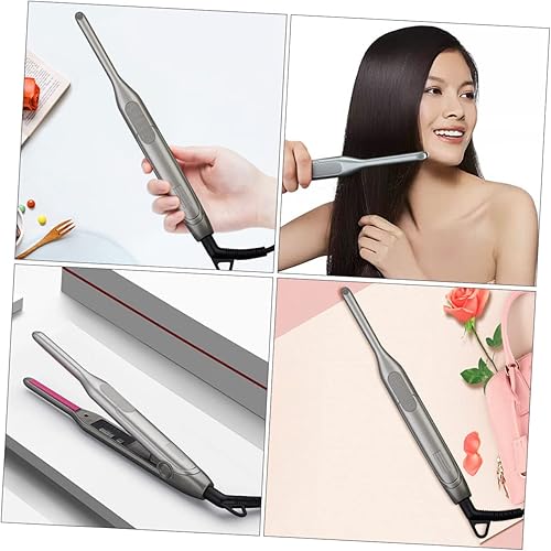 Miniatura 7 de Mikinona Herramienta de alisado y rizador de pelo de viaje, dispositivo de peinado compacto de mano para facilitar el rizado y alisar el