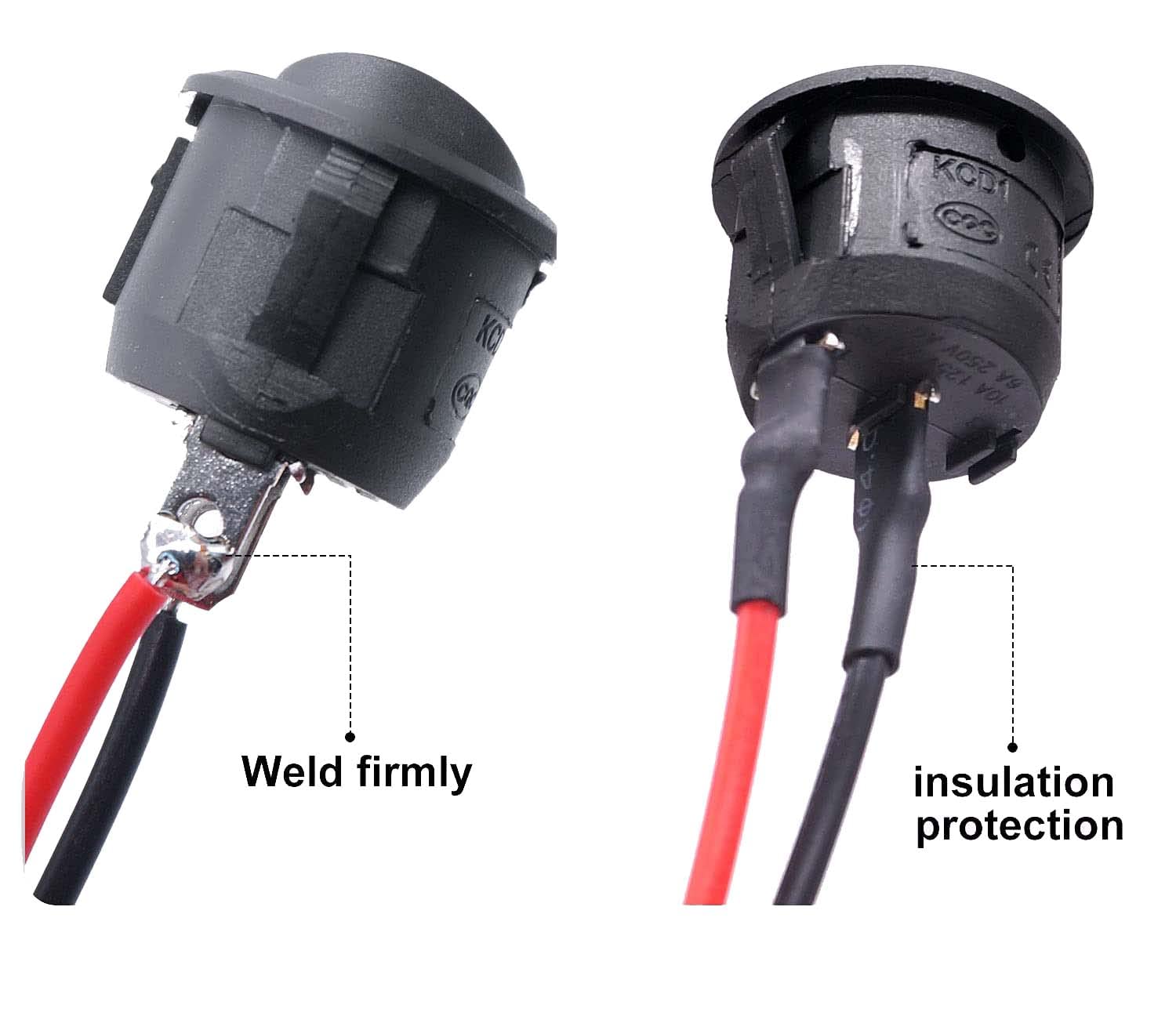 AC 6A/250V 10A/125V Red Light 3 Pin ON OFF SPST Snap In Boat Rocker Switch-in Switches From