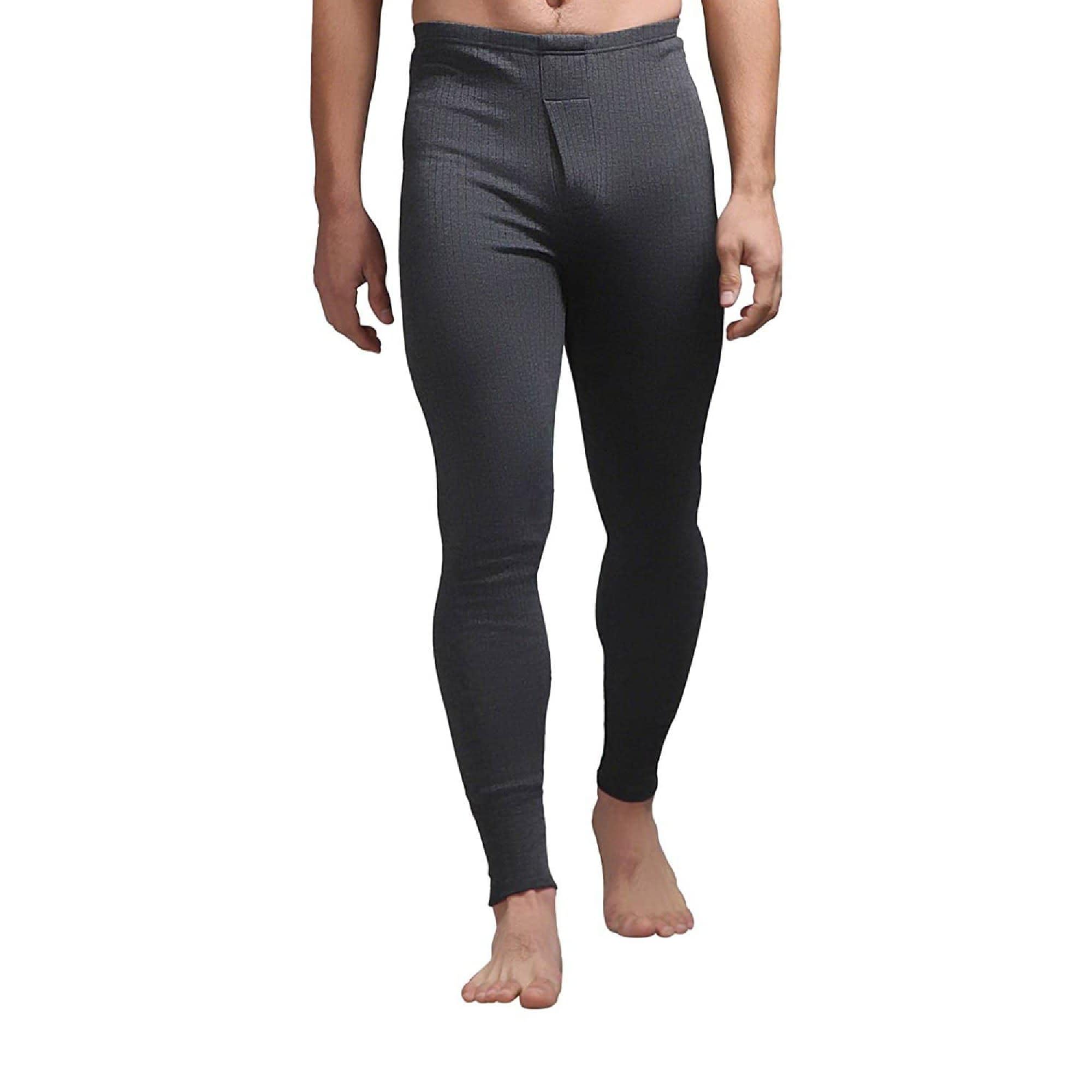 Heat Holders Cotton Thermal Underwear Bottoms Long Johns - Men's L - Grey - Extra Warm