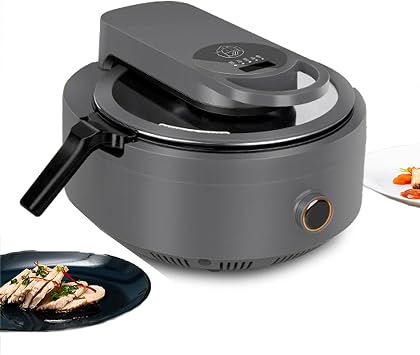 Intelligent Automatic Cooking Machine Commercial Food Processor with 3.5L Non-Stick Inner Pot, 5-Speed Fire Adjustment and LCD Screen for Daily Cooking Needs.