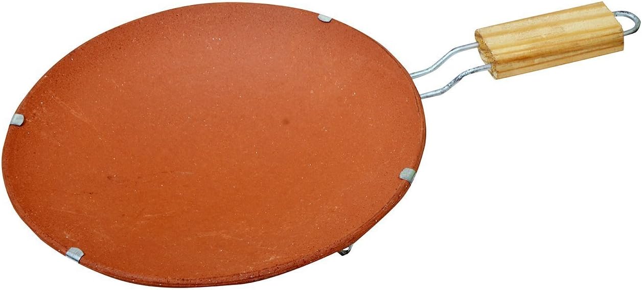 Ally Designs Handmade mitti terracotta tawa with stand