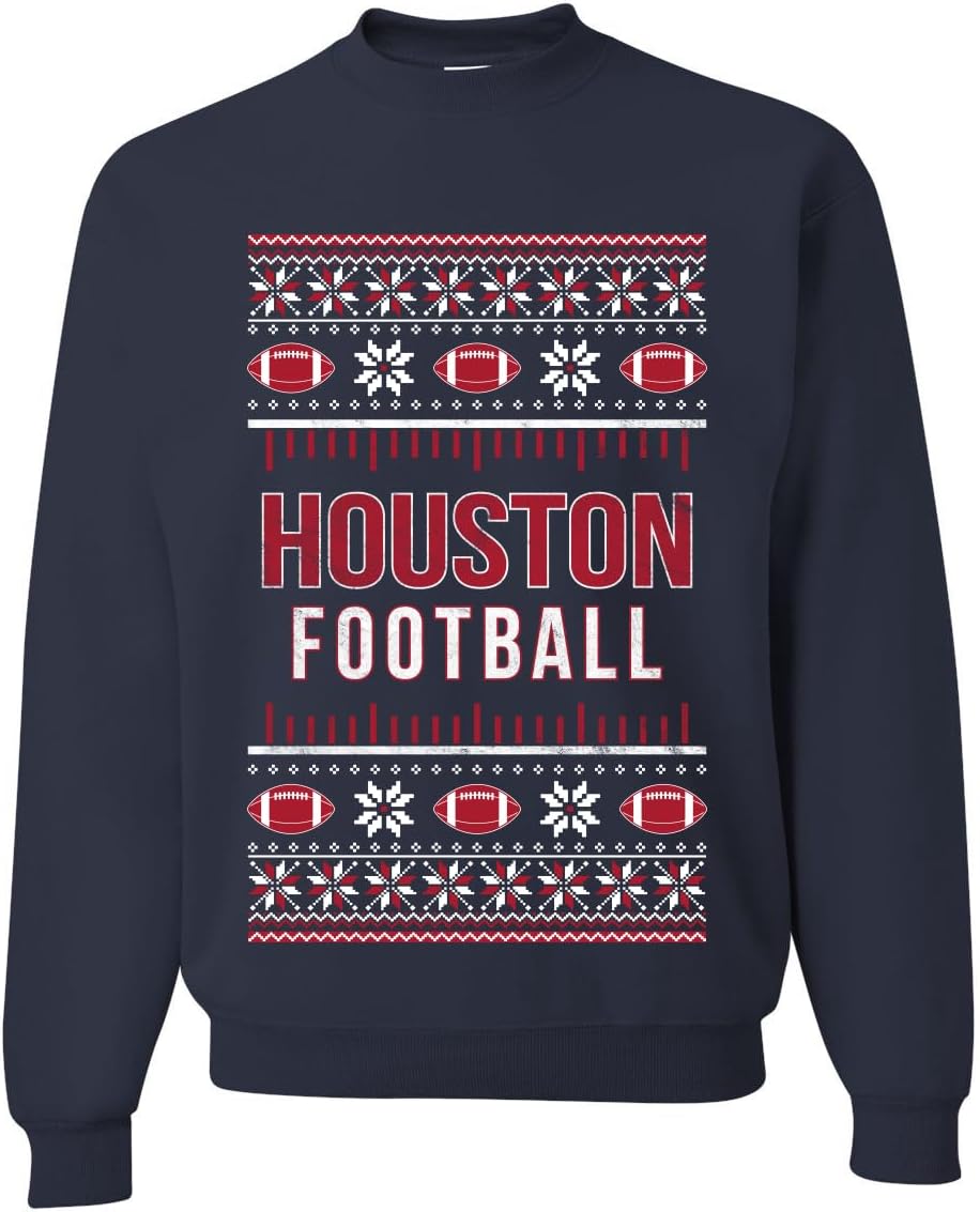 Shark & Hammer Houston Fan | HOU Fantasy Football Sports Unisex Crewneck Sweatshirt