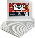 Black Canvas Panels for Painting, 20 Pack, 5x7 Inch Gesso-Primed Boards for Oil, Acrylic & Watercolor, Blank Art Canvas for Artists