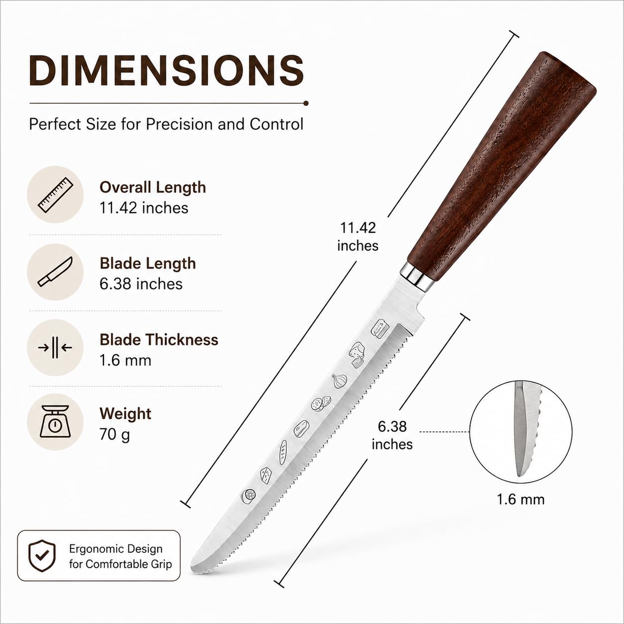 Machado Serrated Bread Knife - Razor Sharp! -7