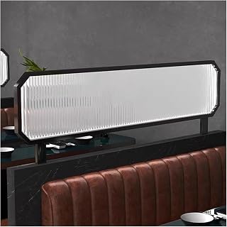 Mampara divisoria Decorativa for comedores, Color Negro, 11,8 Pulgadas, Valla Baja for restaurantes y oficinas(3pcs-47.2x11.8in)