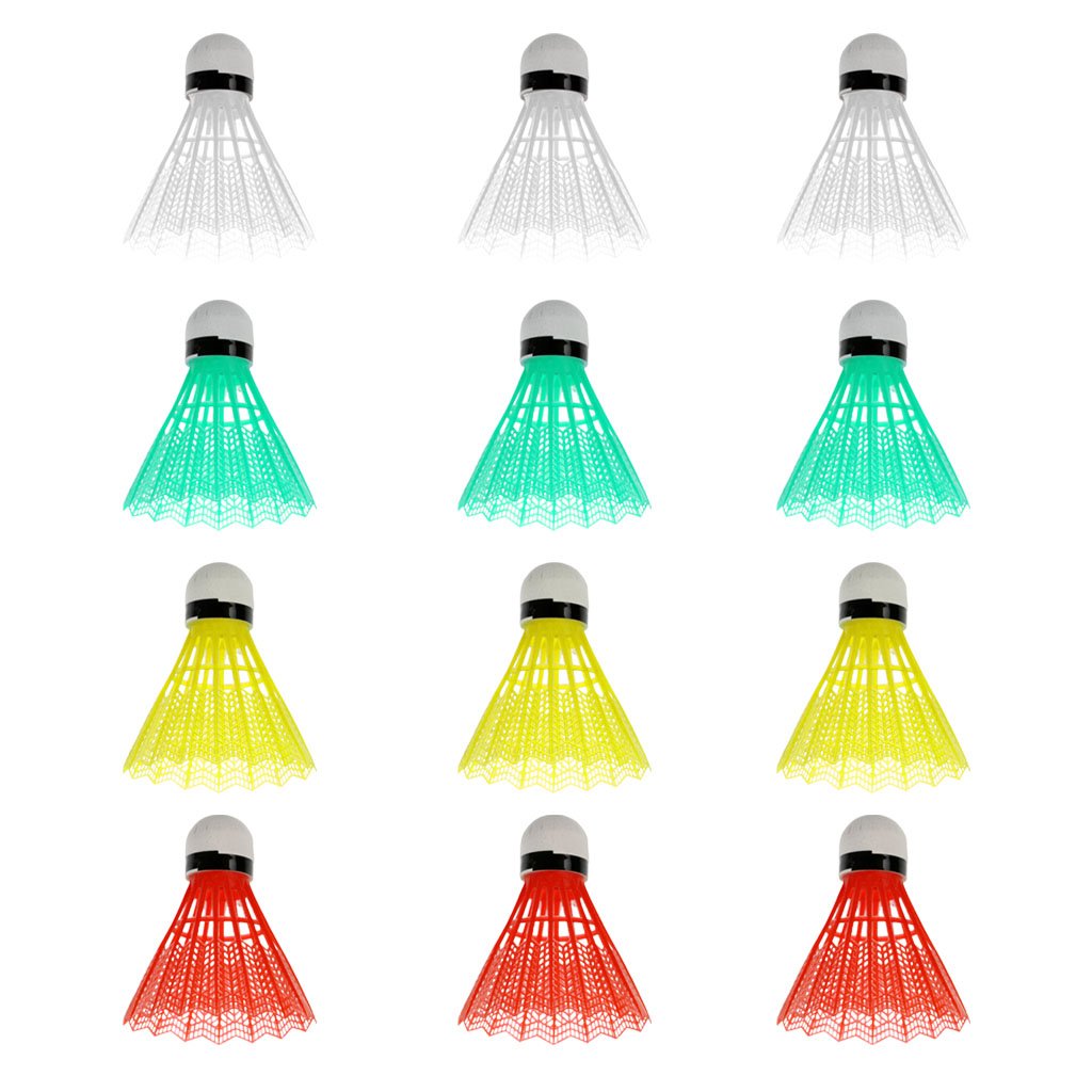 MagiDeal Set of 12 Mixed Color Plastic Shuttlecocks Badminton Ball Training Game Outdoor Indoor-image-43