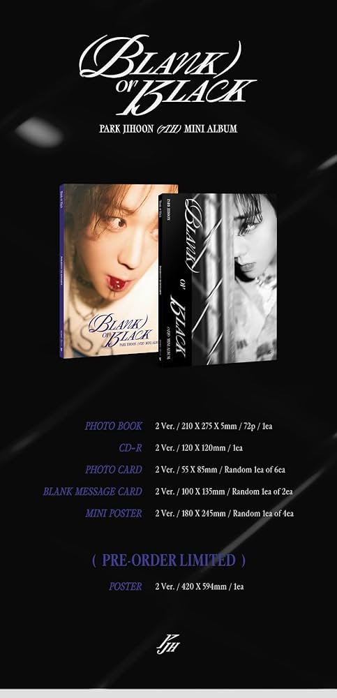 パクジフン BLANK or BLACK トレカ コンプ Amazon.com: PARK JI HOON - Blank or Black (7th Mini Album