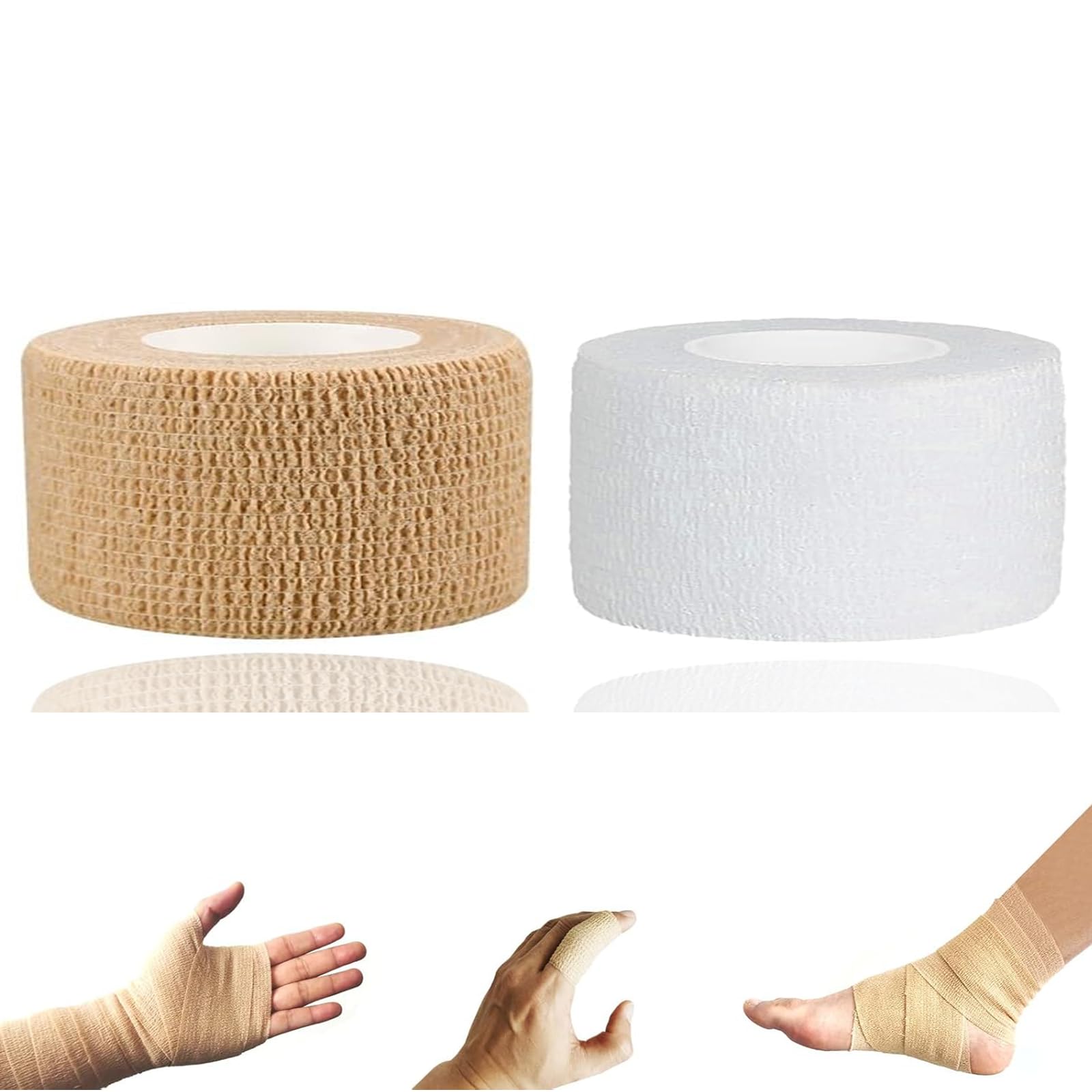 Amazon | 自着性テープ 2個組 弾性包帯 伸縮包帯テープ 幅2.5cm