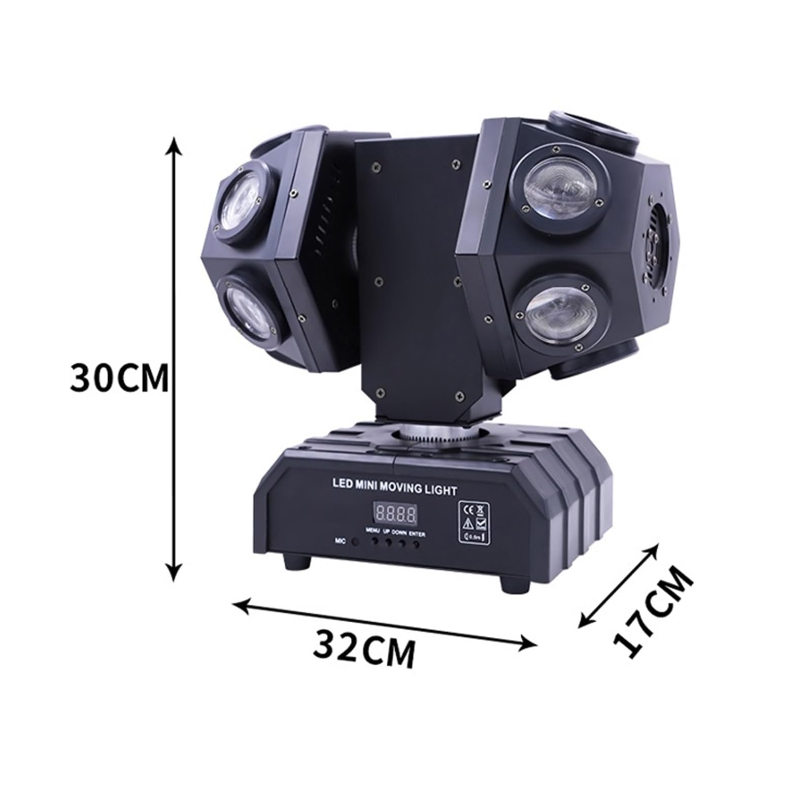 AmAzwi Lámparas de iluminación para escenarios 12 X 10W Super Beam Led Luz con Cabezal móvil con Doble Bola / 120W RGBW KTV Dance Hall Bar Stage Disco Luz con Cabezal móvil para Fiesta Disco Club ktv