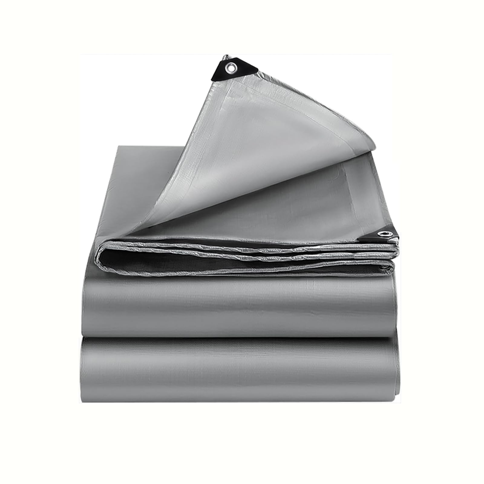 Waterproof Tarp 150 x 200 cm Weatherproof, UV Protection Plastic Tarp Easy to Wash - Pe Material for Camping Backpacking Hiking Shelter, Silver
