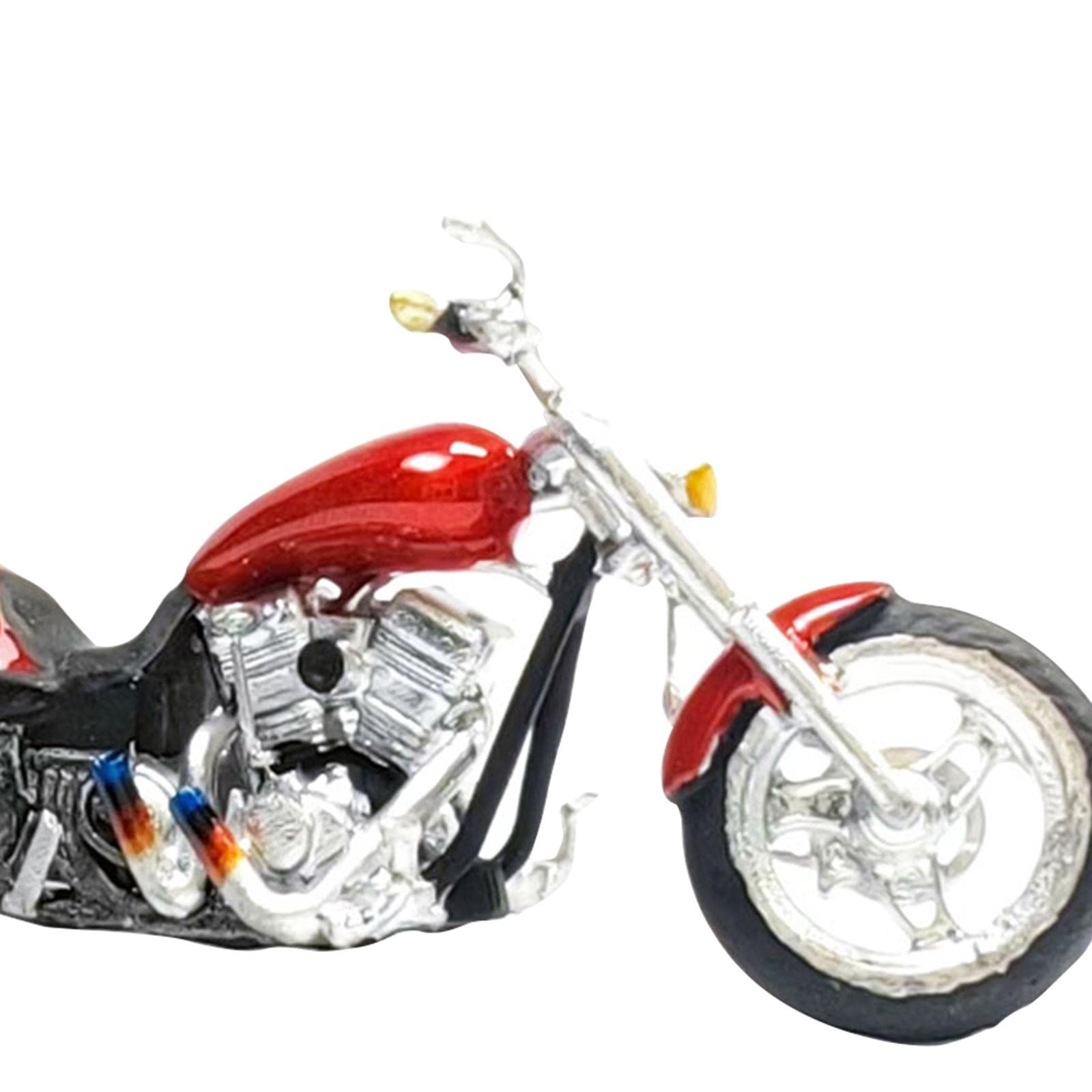 Figure Realistiche di Motociclette Dipinte in 1/64 per Diorami Ferroviari, Modellini di Veicoli per La Decorazione di Scene, Rosso