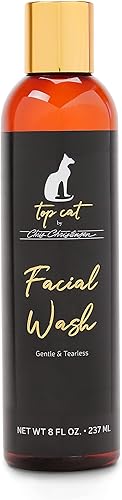 Chris Christensen Top Cat - Champú de lavado facial para gatos, novio como un profesional, suave y sin lágrimas, sin sulfatos y jabón, 8 onzas