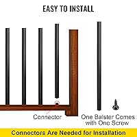 Vista 6 de VEVOR Balaustres de cubierta, husillos de cubierta de metal de 32 x 0.75 pulgadas, paquete de 101 balaustres de escalera con tornillos, barandilla