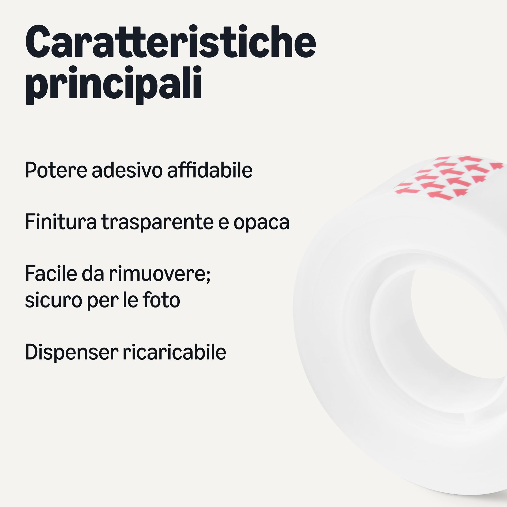 Amazon Basics - Nastro con Finitura Opaca, Nastro Invisibile, 1,9cm x 25,4m, Confezione da 12, Trasparente