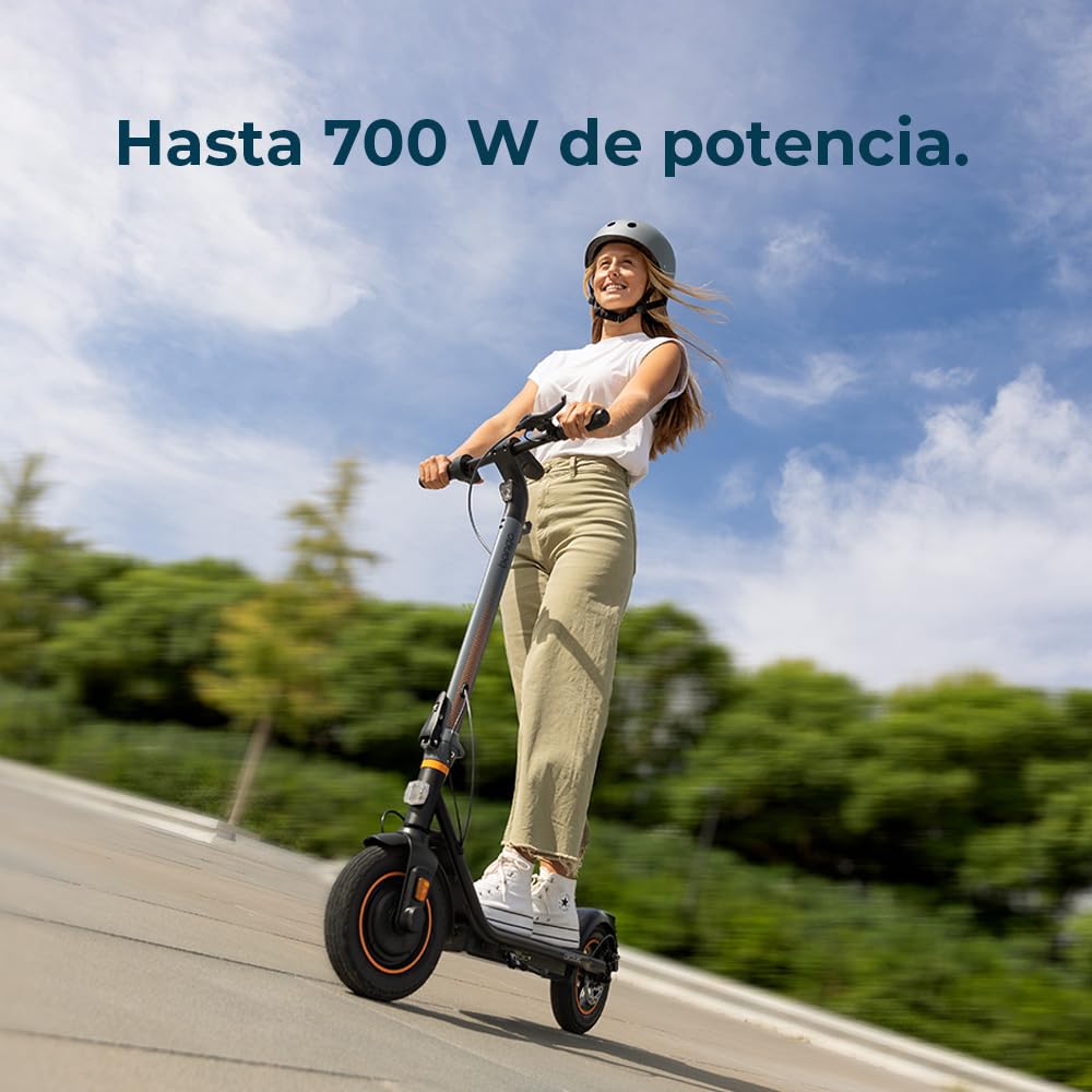 Cecotec Patinete Eléctrico Homologado con App y Acople para Teléfono Bongo D30 XL Connected. Potencia Máxima de 700W, Autonomía de hasta 30km, Neumáticos de 10", Supera Pendientes, Doble Suspensión