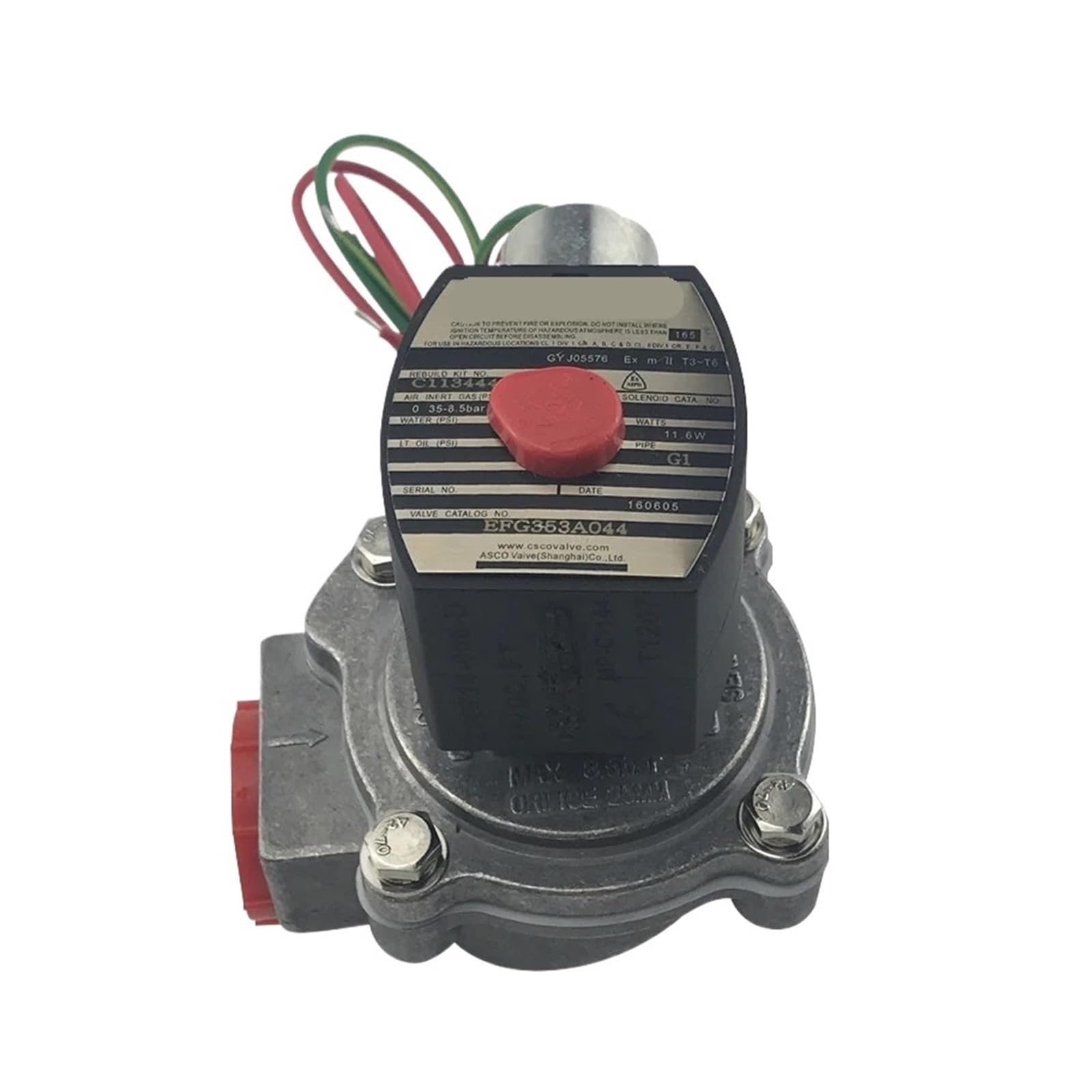Électrovanne à impulsion G3/4 24V CC ASCO EFG353A044 pour dépoussiéreur industriel