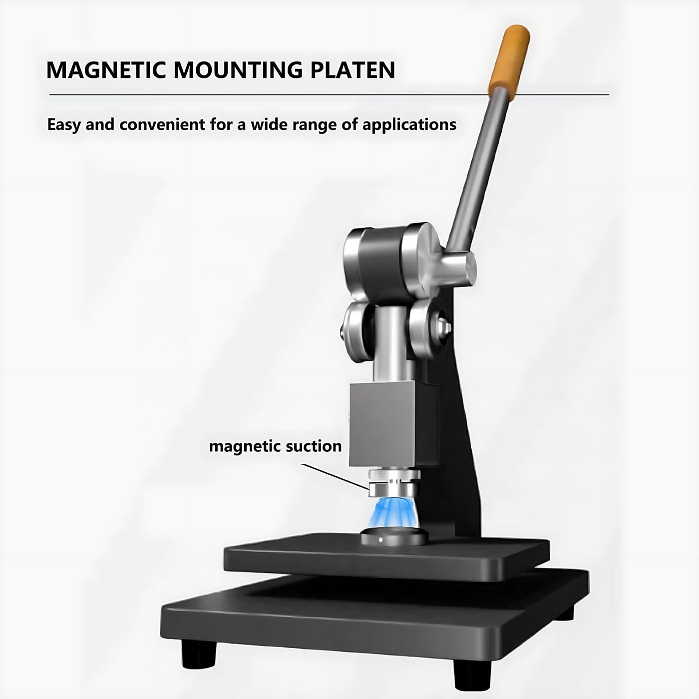 Prensa de troquelado manual, prensa de estampado a presión de 1 tonelada, máquina de troquelado, para troquelado de cuero, punzonado, repujado y otros trabajos de prensad,Black-Round pressure plate