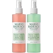Mario Badescu Facial Spray with Aloe, Herbs and Rose Water for All Skin Types, Face Mist that Hydrates, Rejuvenates & Clarifies