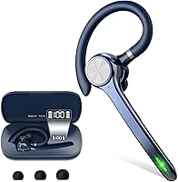 Vista 9 de HEIBAS Auriculares Bluetooth, Auriculares inalámbricos Bluetooth con estuche de carga de 500mAh, tiempo de conversación de 72 horas, micrófono