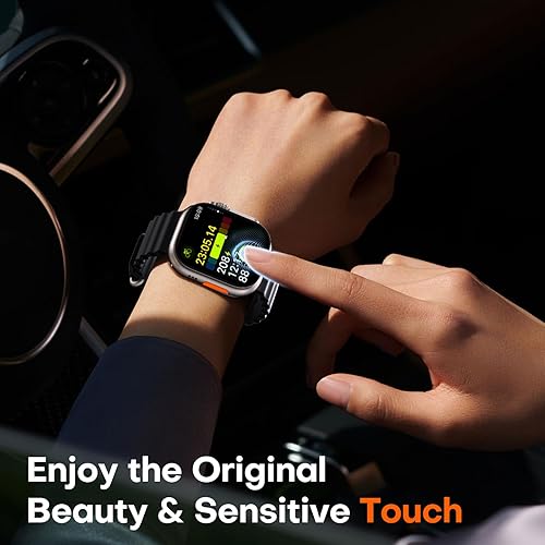 Miniatura 5 de TAURI Paquete de 2 protectores de pantalla para Apple Watch Ultra 3, Ultra 2, Ultra 1.929 in, (instalación automática en 2 pasos) Bordes