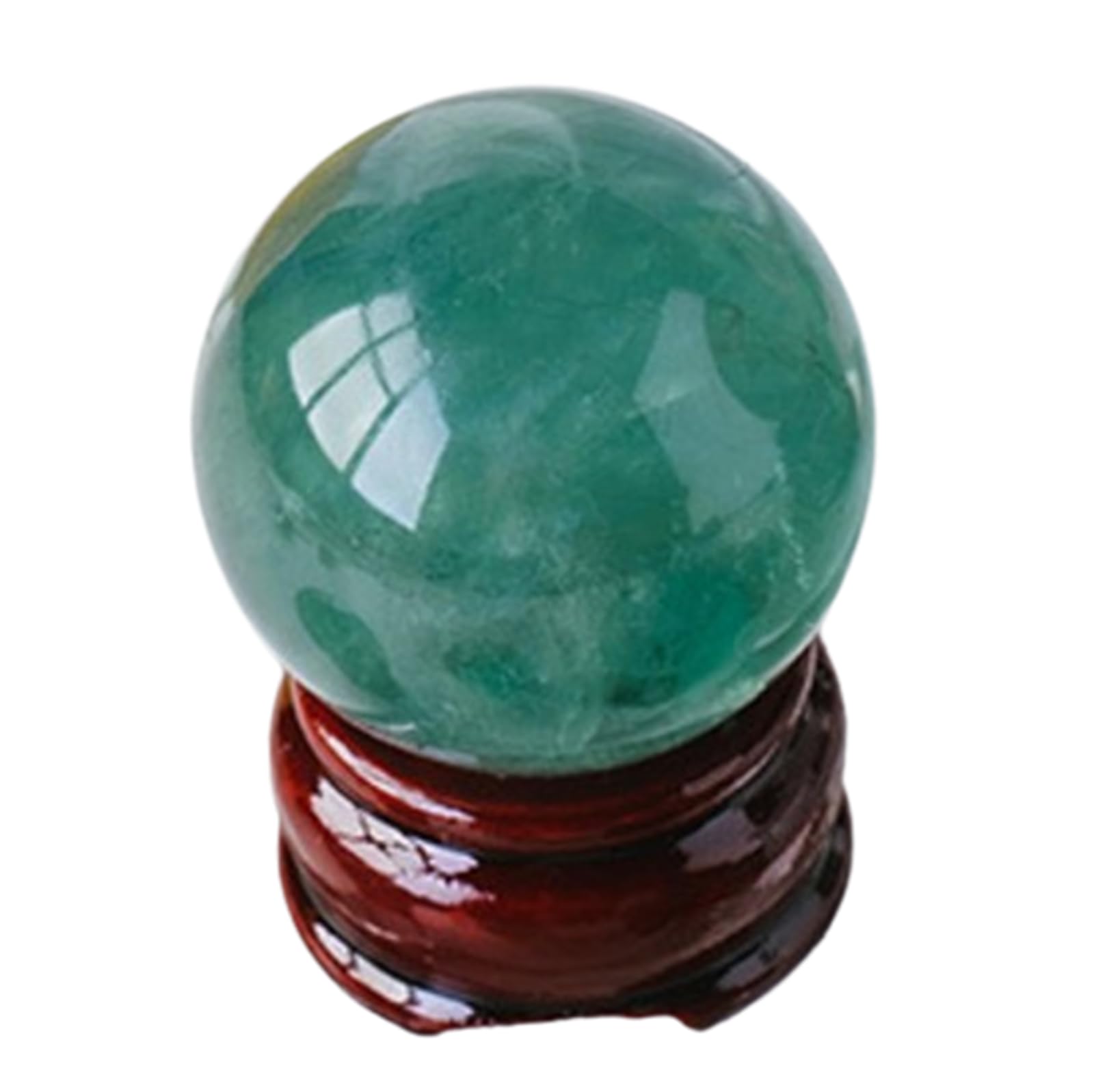 YLQUXEUV Green Fluorite Crystal Ball Gemstone Sphere Polished Divination Ornaments for Photography Decoration,40~50mm