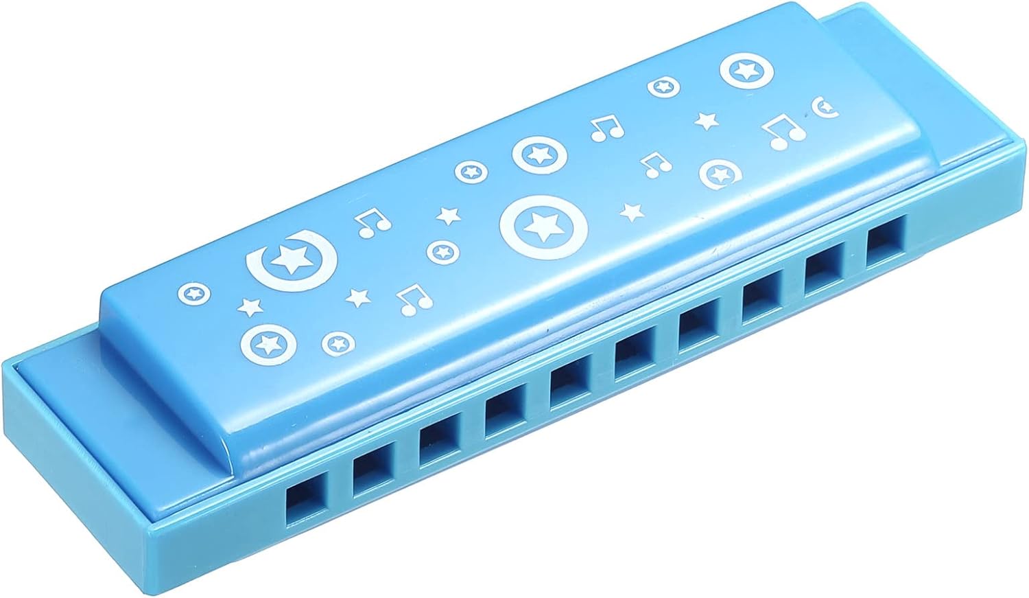 PATIKIL Translucent Harmonica Assorted Colors 10 Holes Blue ABS Harp Mouth for Educational Musical Instruments Beginners Adults Professionals