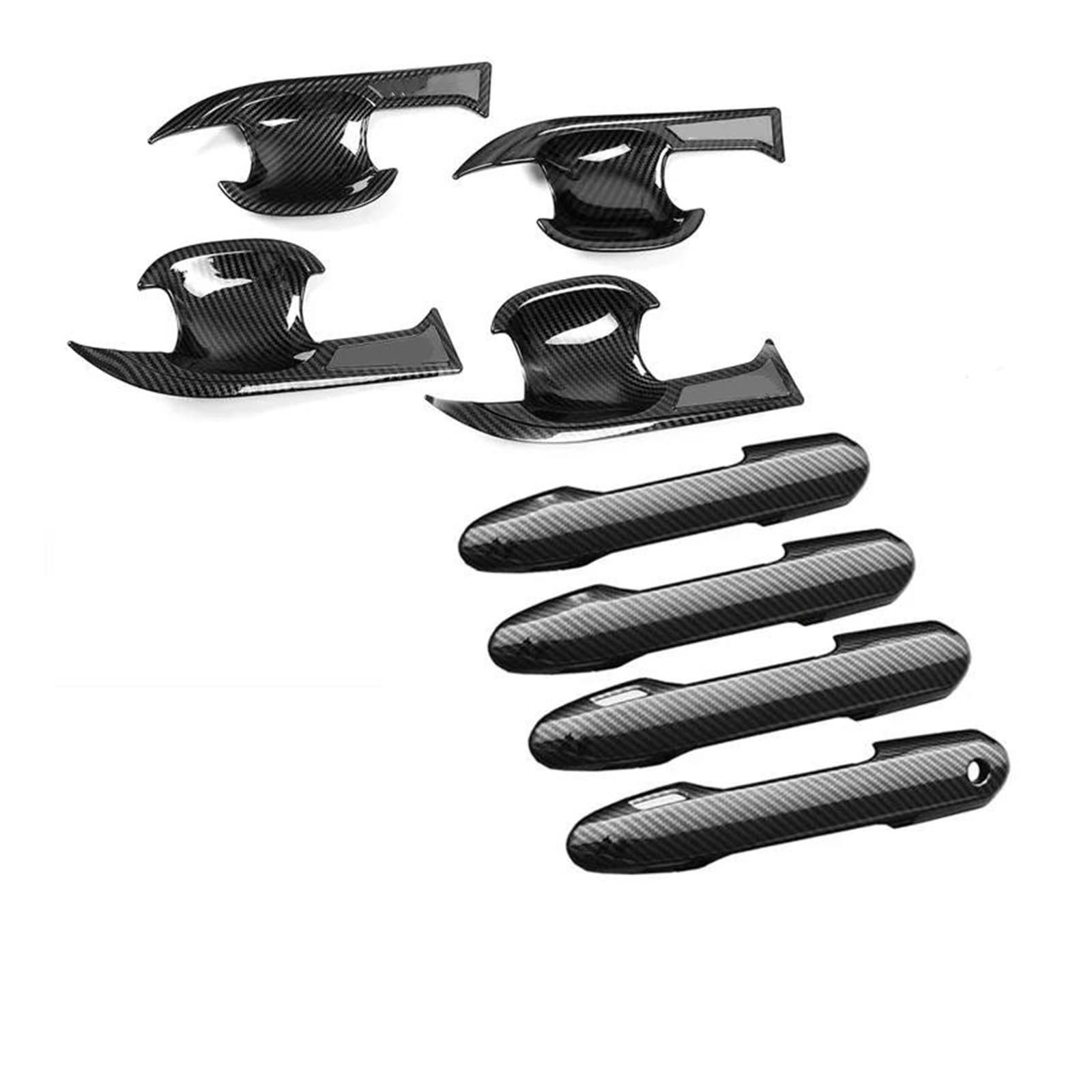 MTVTFECEWG for Toyota for RAV4 2020 2021 Car Exterior Door Handle Bowl Cover Trim Stickers (8PCS A)