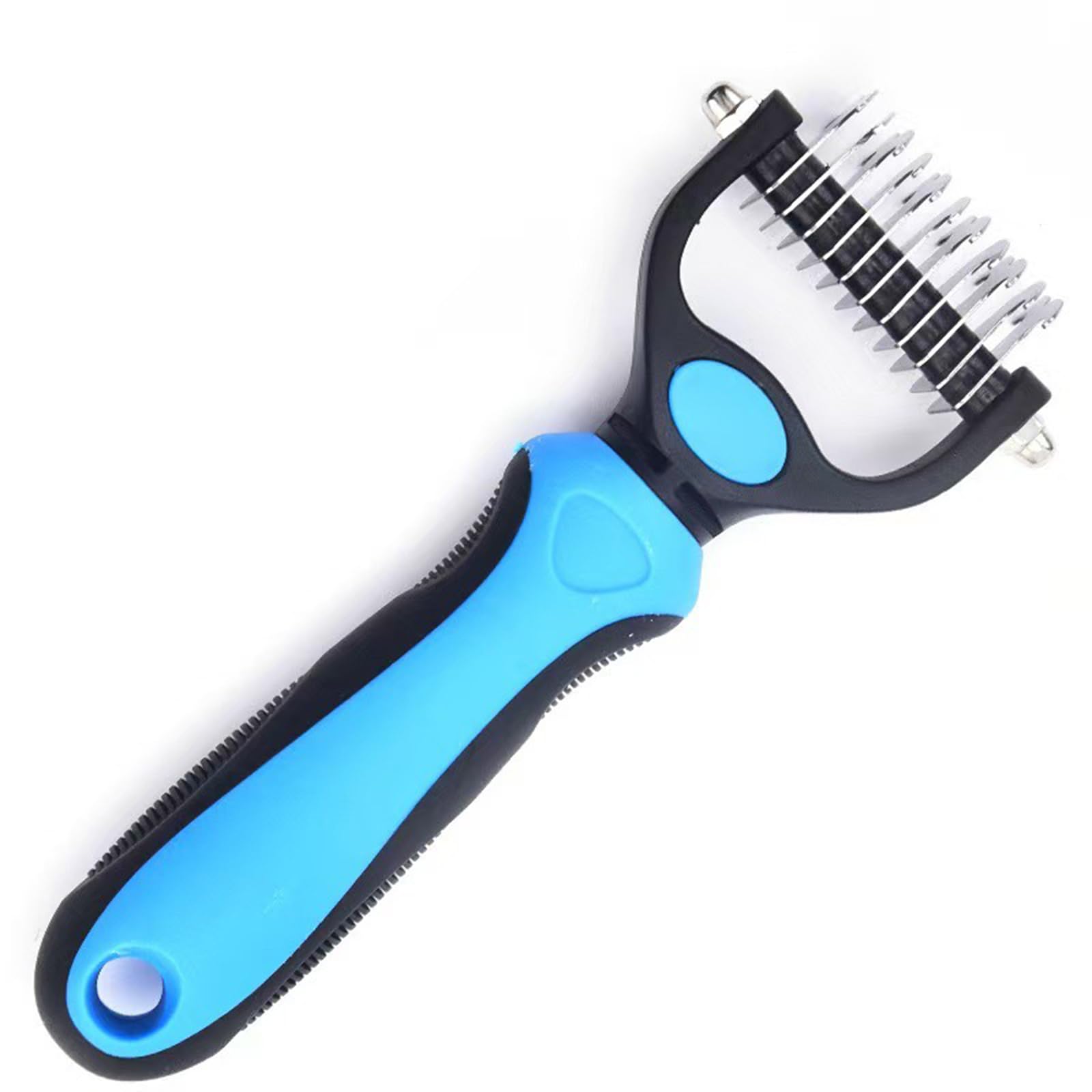 Dematting Comb for Dogs, 2 Sided Undercoat Rake, Pet Grooming Brush for Dematting, Professional Deshedding Brush and Demattings Tool, Safe and Effective Removing Knots, Mats, Tangles,and Flying Hair