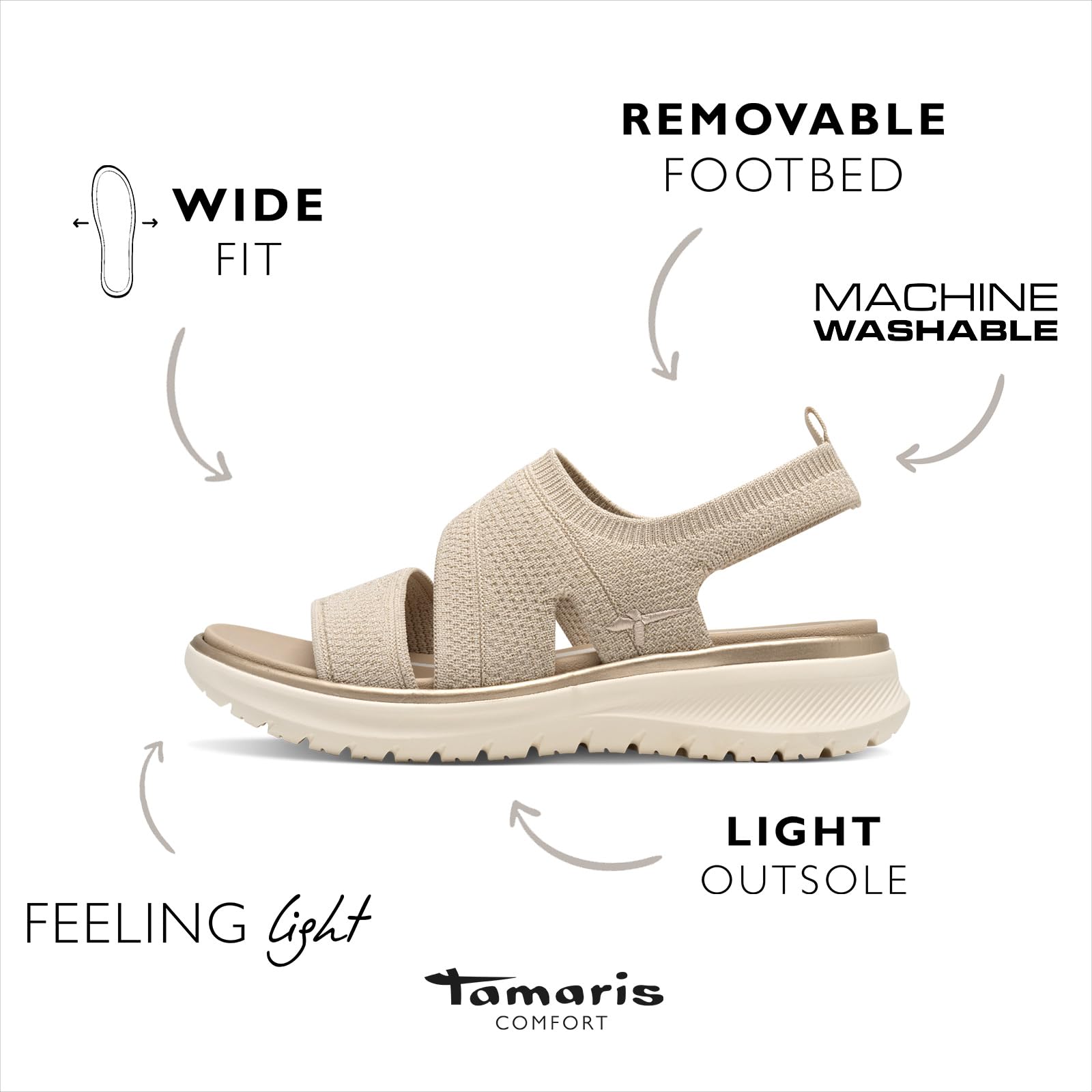 Tamaris Wide FIT Sandale 8-88727-44 H-Weite
