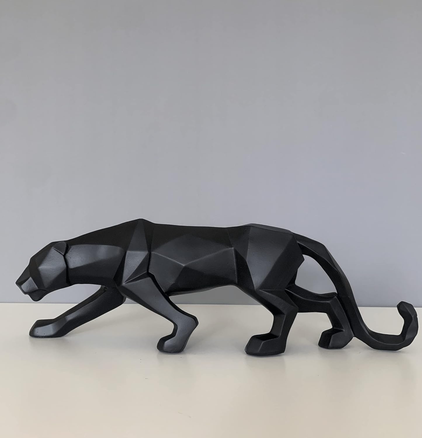 Large Geometric Tiger Bust Statue, 45 cm Black Tiger Bust Sculpture, Animal Sculpture, Gifts For Him, Home Decor, Office Decor