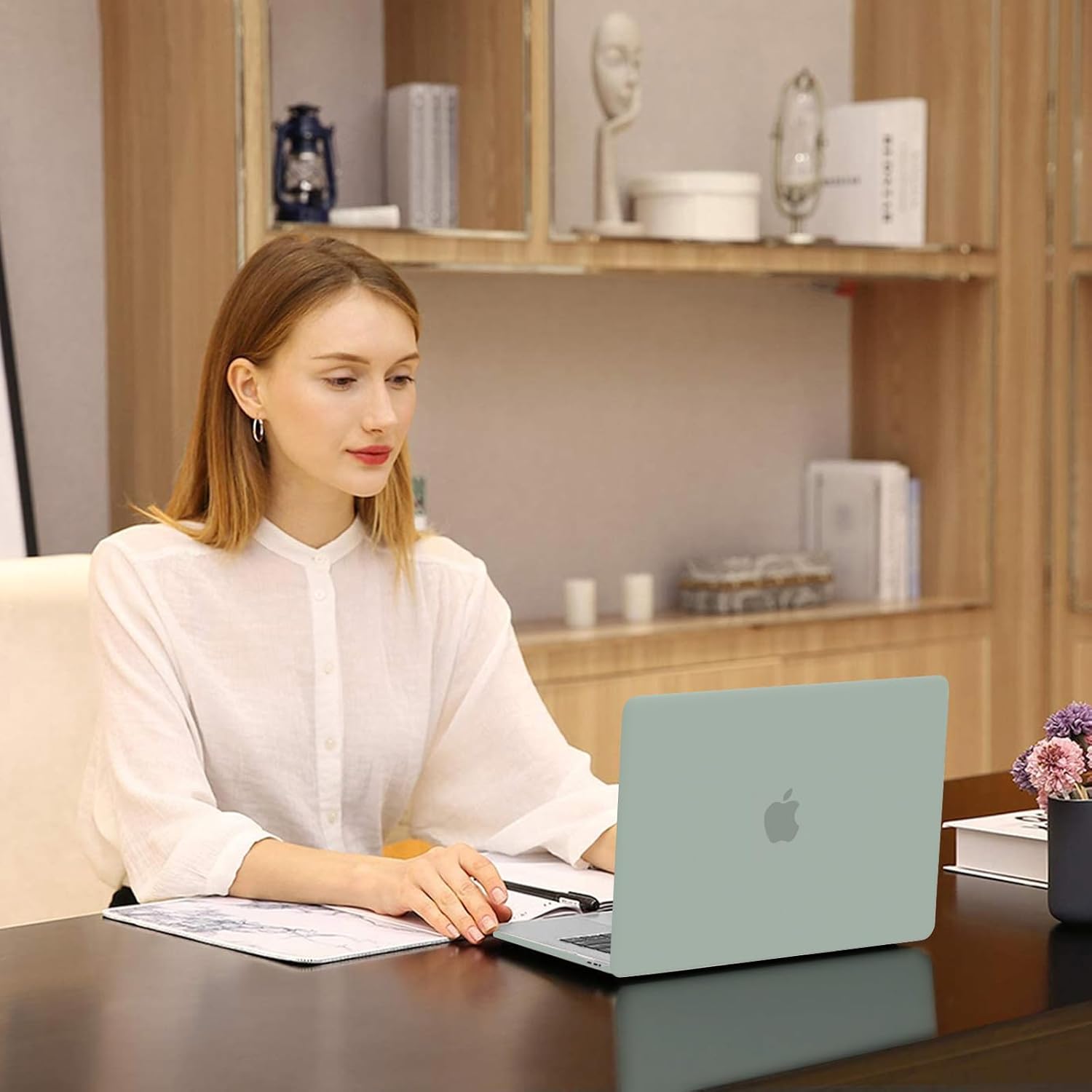 MOSISO Compatible with MacBook Pro 16 inch Case 2020 2019 Release A2141 with Touch Bar Touch ID, Protective Plastic Hard Shell Case & Keyboard Cover & Screen Protector & Storage Bag, Antique Green