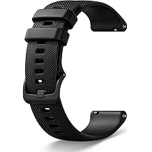Replacement Watch Bands Compatible with Timex Indiglo, 20mm Soft Silicone Adjustable Wristband, Quick Release Watch Strap for Men Women, Black
