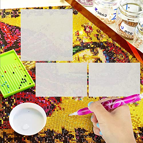100 Pieces Diamond Painting Release Paper 15 X 15Cm And 15 X 10Cm Non-Stick Silicone Release Paper Double-Sided 5D Diamond Painting Accessories Cover Replacement Paper #TOP5