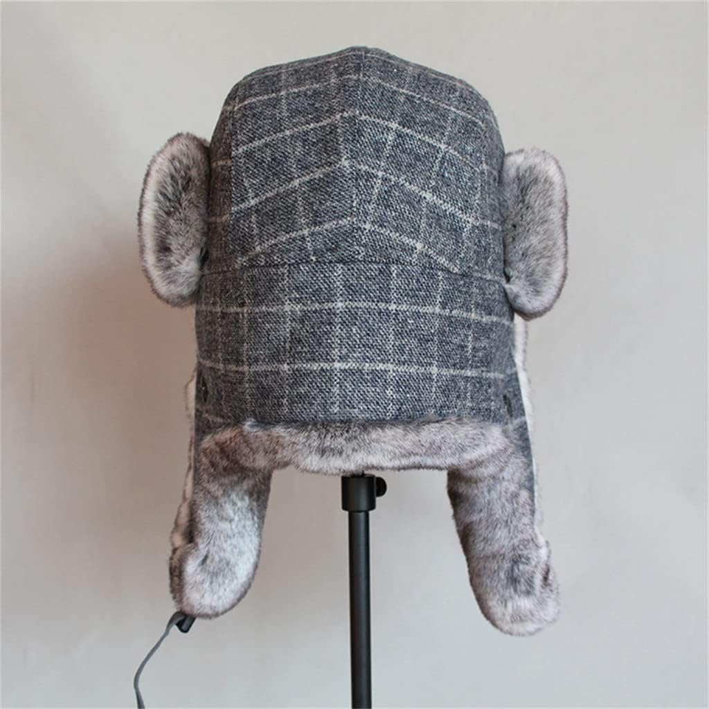 VIDI Thickened Thunderbolt Hat Autumn and Winter Men's Cotton Cap Warm Ear Protection