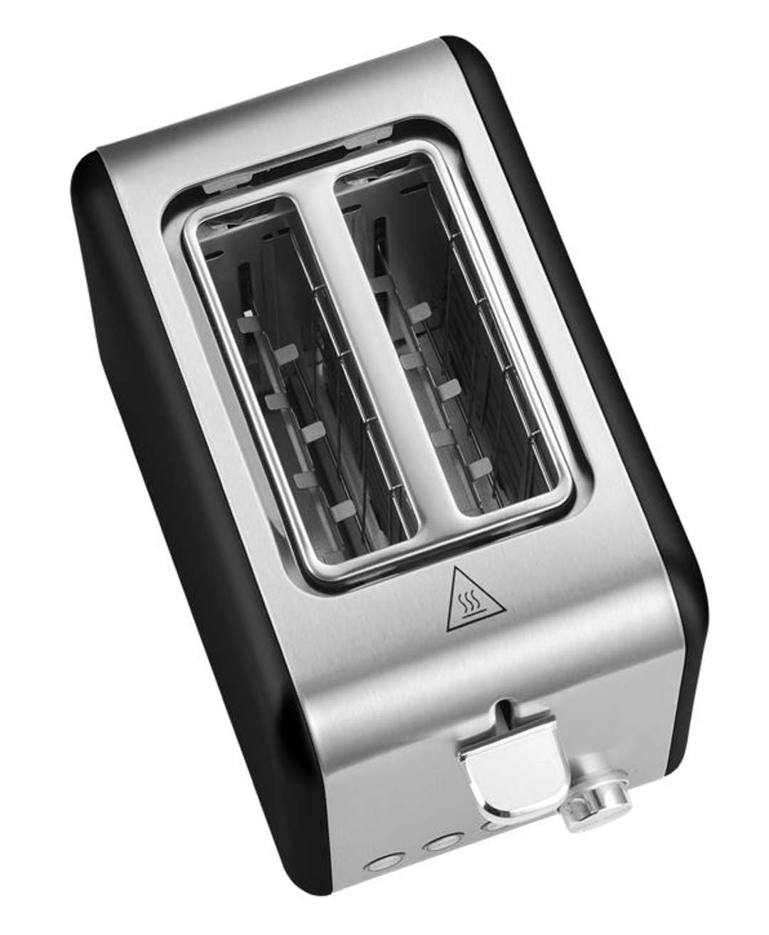 Concept TE2052 Grille-pain en acier inoxydable avec fente large 36 mm 2 chambres de rôtissage Minuteur électronique 950 W Noir mat